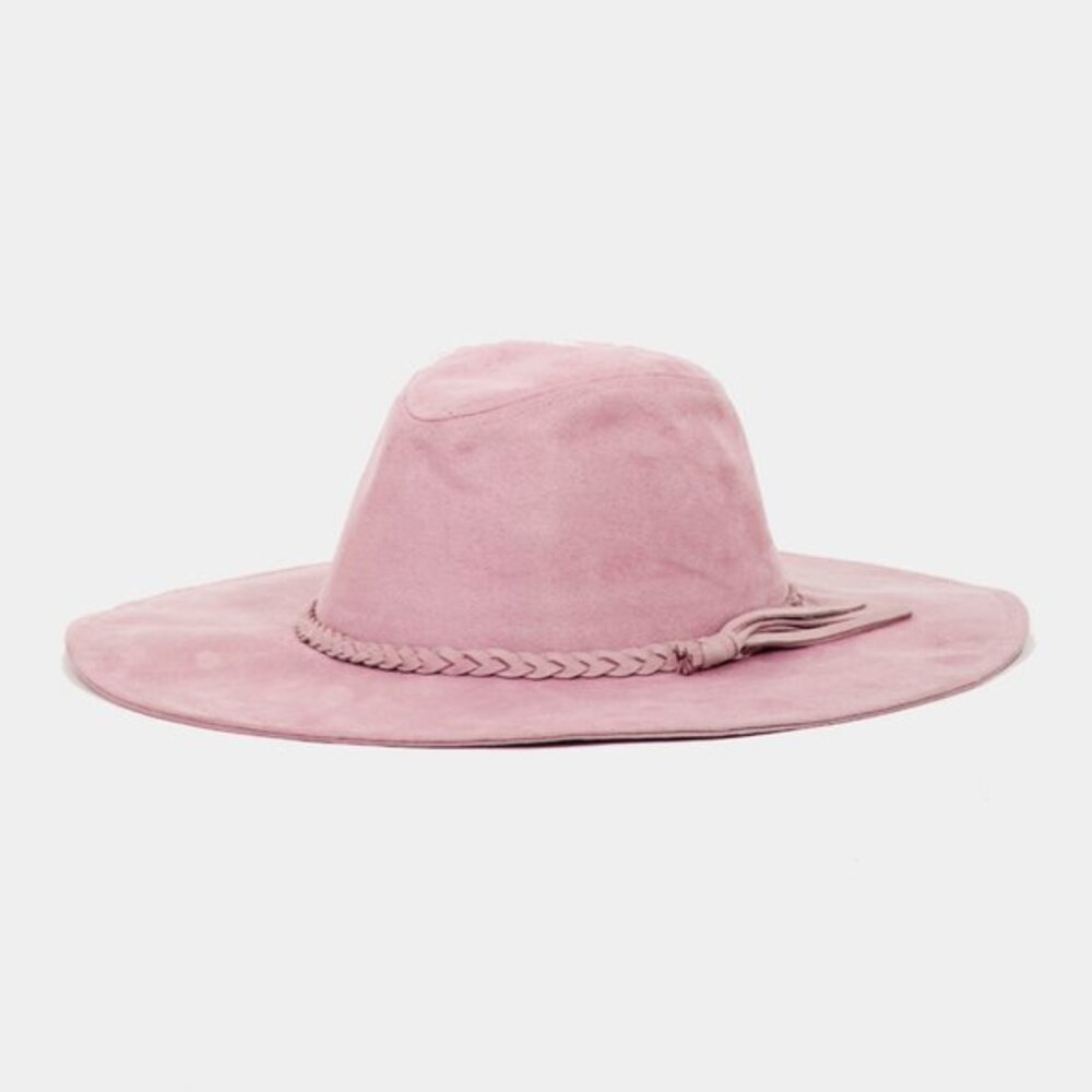 Fame Braided Faux Suede Hat